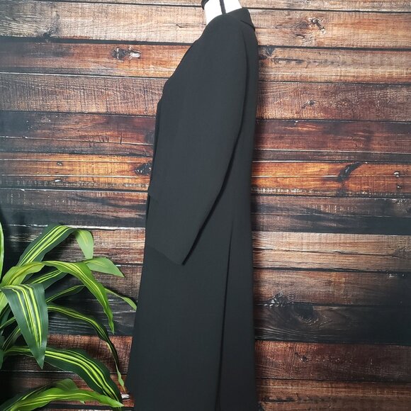 Jones New York Womens 8 Black Long Blazer Jacket Coat Lined Pockets 3 Button - Picture 7 of 9